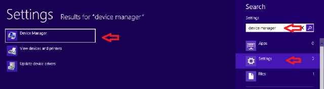 windows 8 device manager search