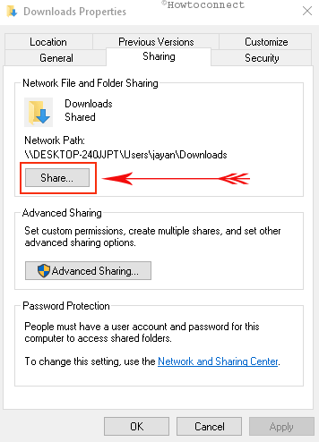 windows 8 folder share button
