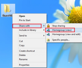 windows 8 homegroup share folder image