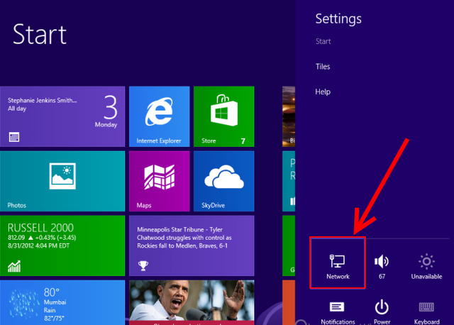 windows 8 network option image