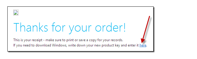 windows 8 pro purchase order image