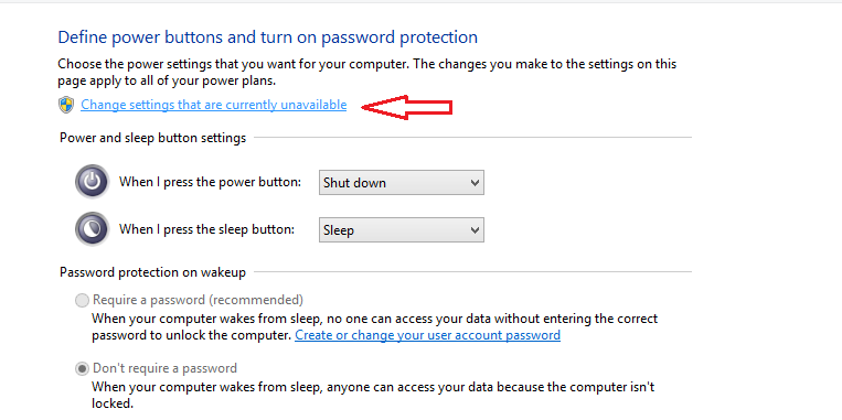 windows 8 sleep mode password request disable