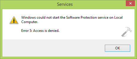 Windows could not Start the Software Protection Service