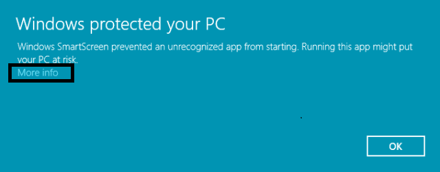 windows protected your PC pop up