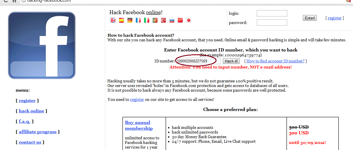 how hack facebook account