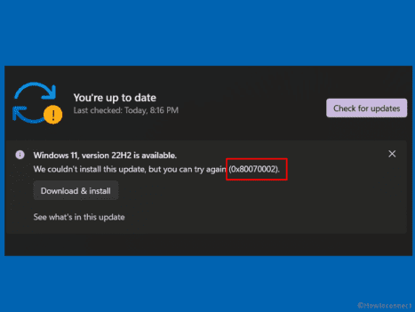 How to Fix Windows 11 Update Error 0x80070002 (Solved!)