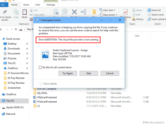 Fix OneDrive Error 0x8007016A The Cloud File Provider Is Not Running In ...