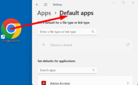 Launching Google Chrome will Open Default apps Settings