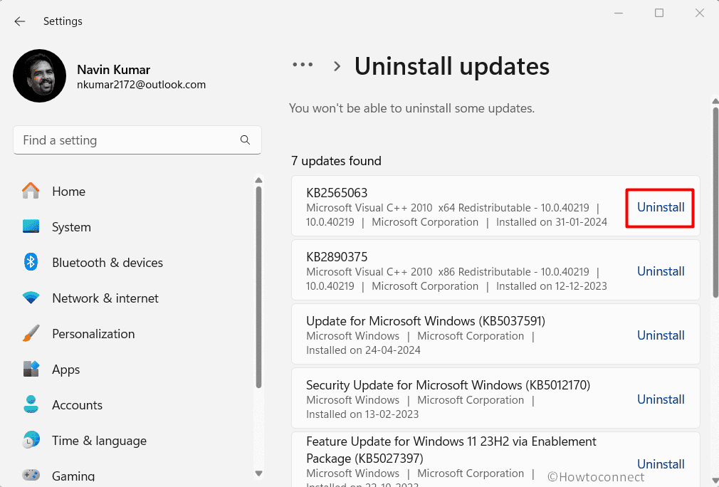 KB5036893 or KB5036980 uninstall