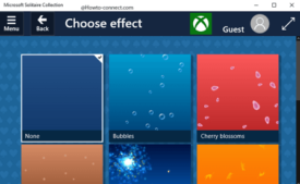 Change effects for Theme Microsoft Solitaire Collection