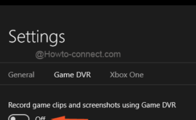 Disable the Game DVR feature in Windows 10 slider