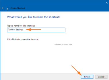 How to Create Desktop Shortcut to Taskbar Settings on Windows 10