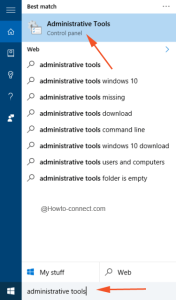 Administrative tools windows 10 где находится