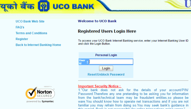 Activate Net Banking In UCO Bank