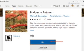 Bridges in Autumn Theme for Windows 10 Pic 2