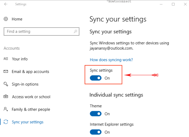 How to Configure Sync your Settings in Windows 10