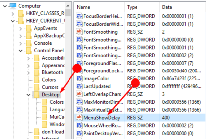 Menushowdelay windows 10 какое значение выставить