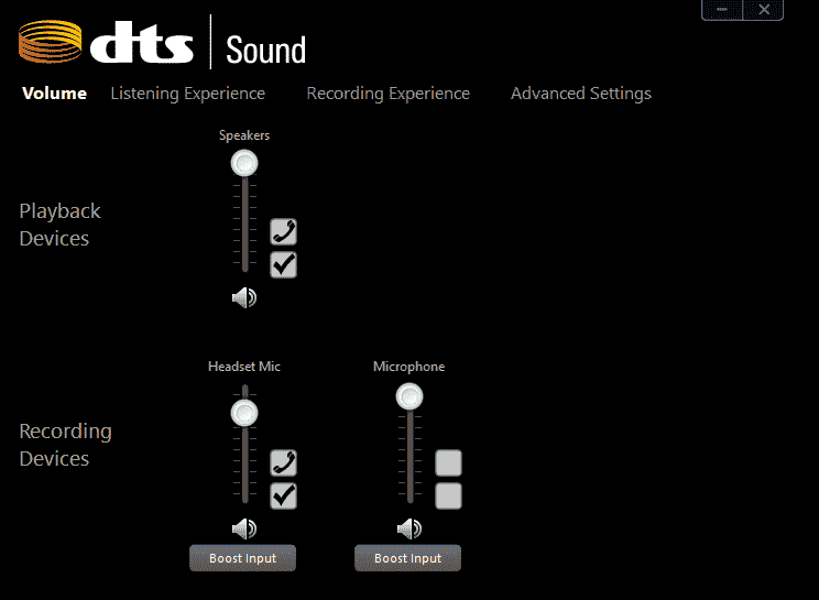 dts audio control panel download hp