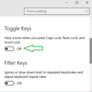 How to Enable or Disable Toggle Keys in Windows 10