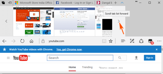 How to Display Tab Preview Bar in Microsoft Edge