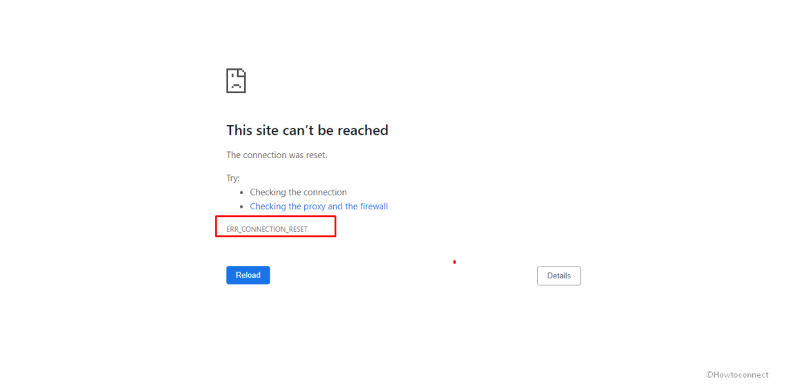 Fix Chrome S ERR CONNECTION RESET Error