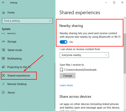 3 Ways to Enable Disable Nearby Sharing in Windows 10