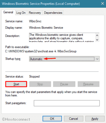 How to Enable / disable Windows Biometric Service in Windows 11 or 10