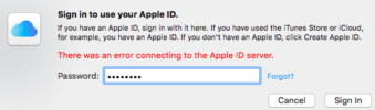 Windows Error Connecting To Apple ID Server