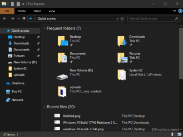 dark theme windows 10 file explorer