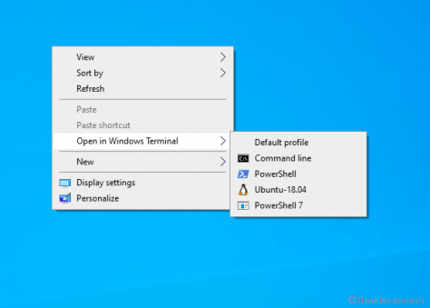 How to Add Windows Terminal Profiles to Context menu in Windows 11 or 10