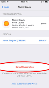 How to Cancel Noom Membership on iPhone