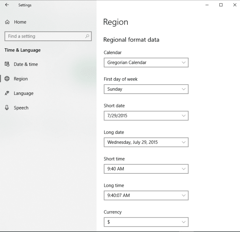 How to Change Regional Format in Windows 10