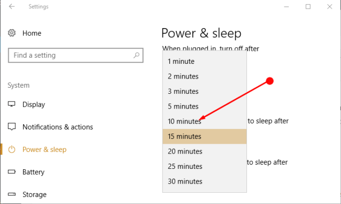 How to Change Sleep Settings in Windows 10