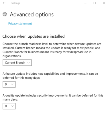 How to Choose Branch Readiness Level When Updates are Installed in ...