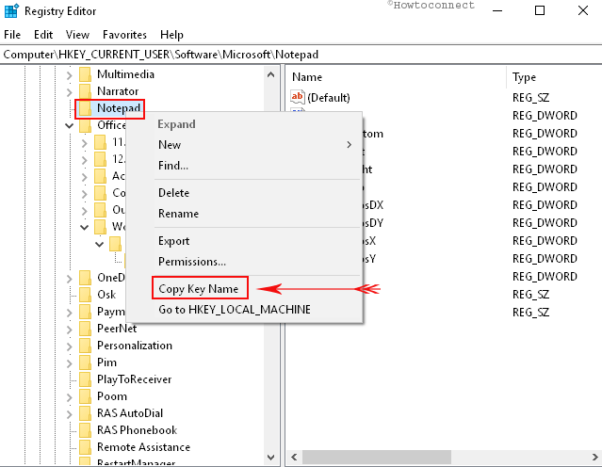 How to Copy Key Path in Registry Editor on Windows 10