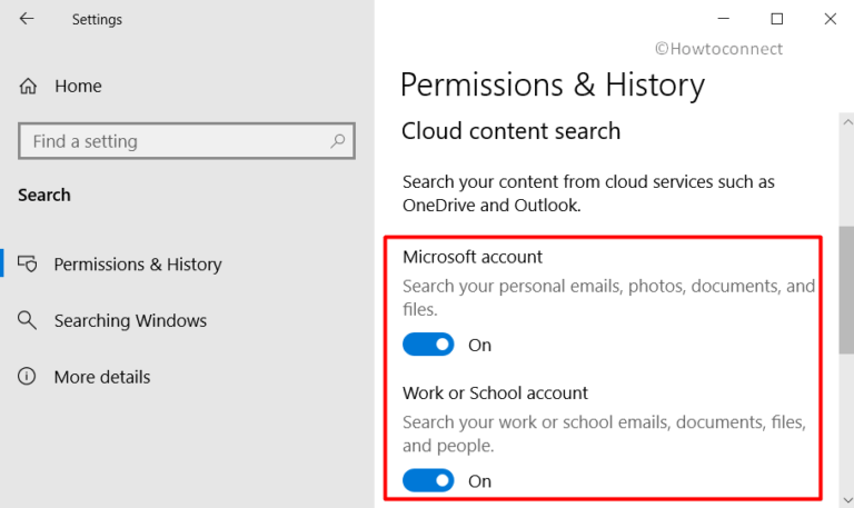 How to Customize Search from Settings App in Windows 10