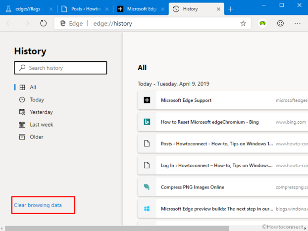 How to Delete History in Chromium Microsoft Edge Insider Preview Browser