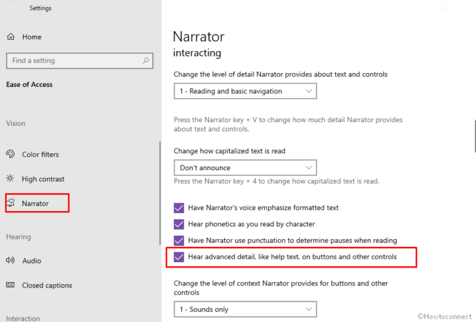 How to Enable Narrator Auto Read Advanced Info in Windows 10