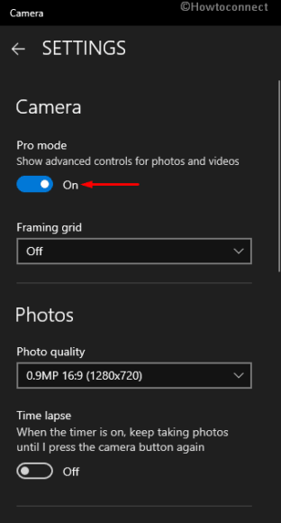 How to Enable Pro Mode in Camera in Windows 11 or 10