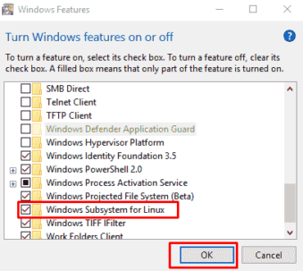 how to install linux subsystem on windows 10