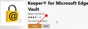 keeper password manager extension