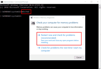 windows memory diag command
