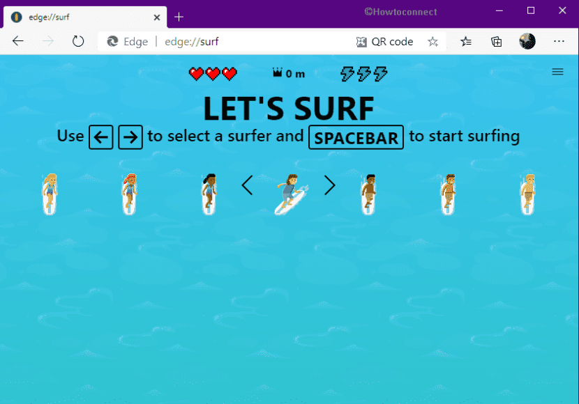 How To Open Surf Game In Microsoft Edge