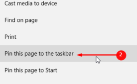 How to Pin Webpage to Taskbar with Edge Browser image 1