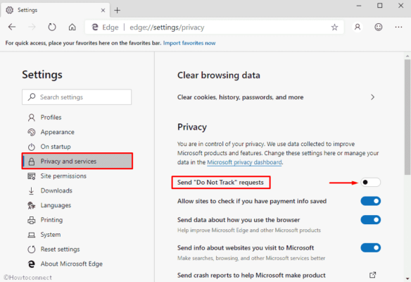 How to Send Do Not Track Requests in Chromium Microsoft Edge Browser