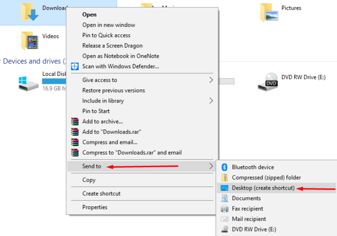 change default windows explorer folder