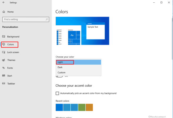 How to Set Light Theme in Windows 10