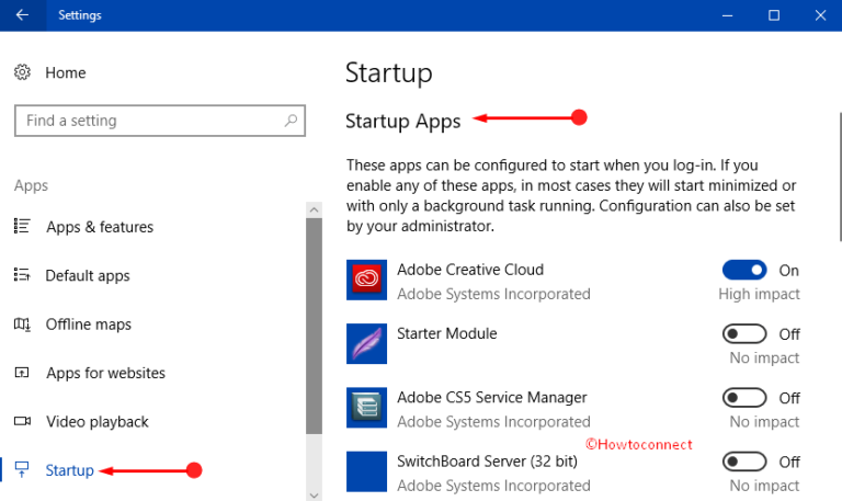 How to Turn Off Startup Items in Windows 10 Using Settings