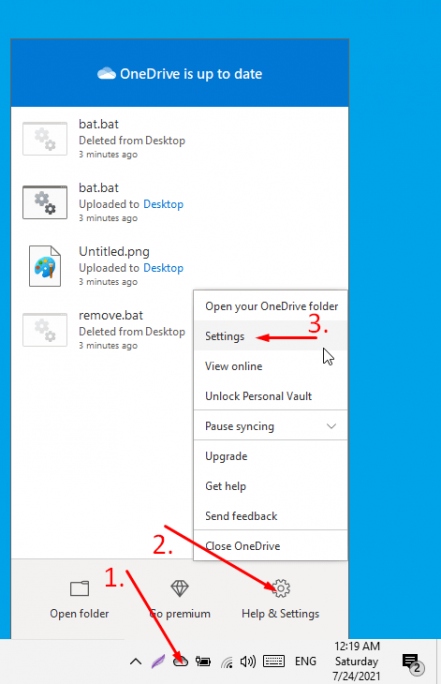 how do i disable microsoft onedrive popup