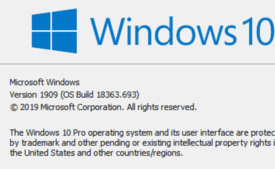 KB4535996 Windows 10 1909 18363.693 and 1903 18362.693